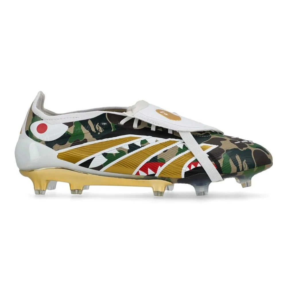 ADIDAS PREDATOR ELITE FOLD-OVER TONGUE FG BAPE - MULTICOLOR/GOLD METALLIC/FOOTWEAR WHITE LIMITED EDITION