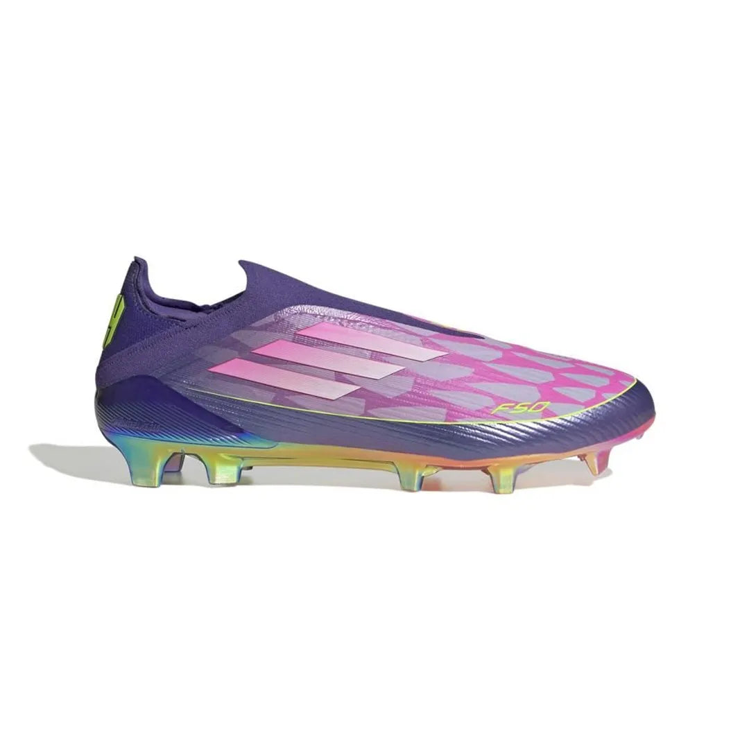 ADIDAS F50 ELITE LACELESS FG LAMINE YAMAL - UNITY PURPLE/FOOTWEAR WHITE/LUCID LEMON