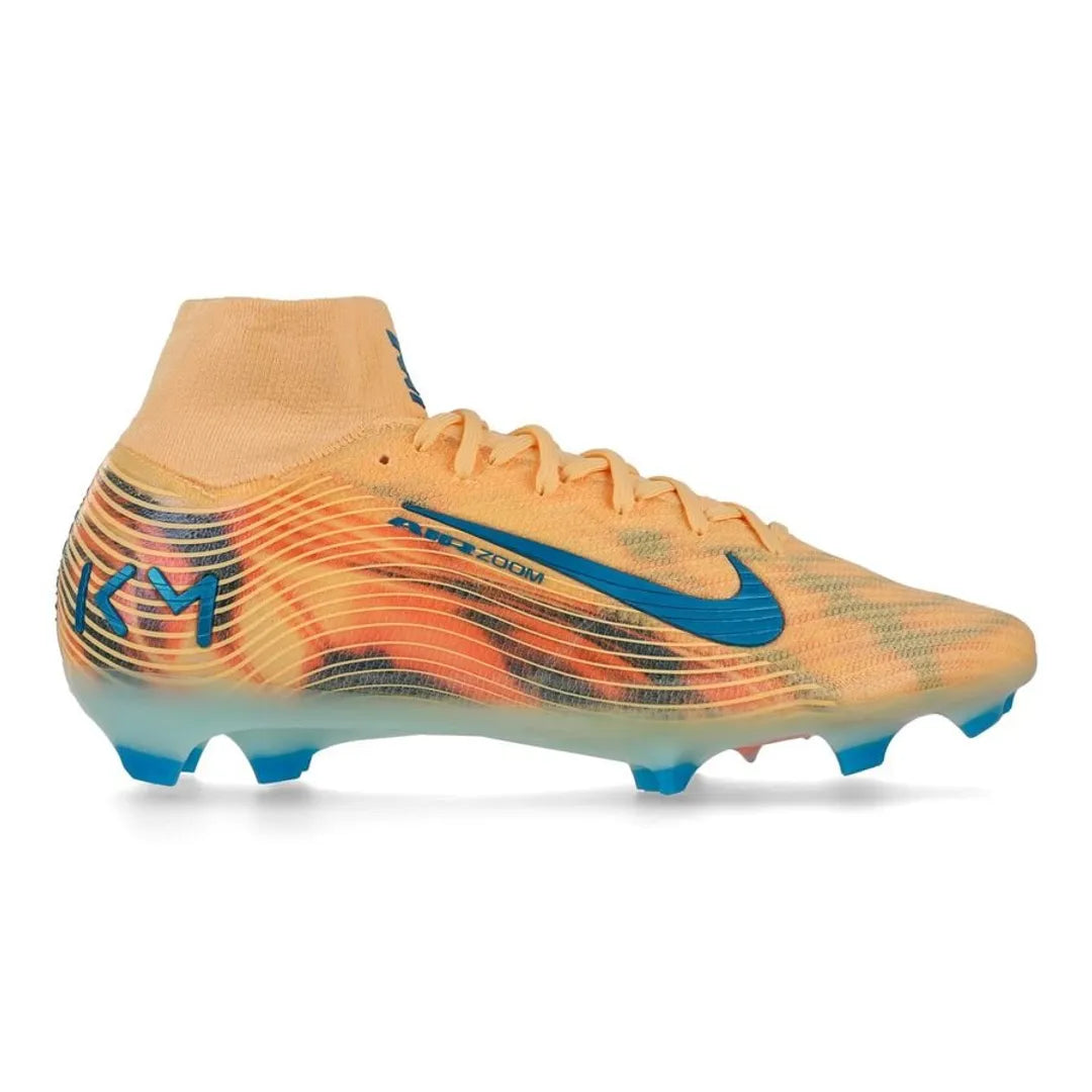 NIKE AIR ZOOM MERCURIAL SUPERFLY 10 ELITE FG MBAPPÉ PERSONAL EDITION - MELON TINT/NEO TURQUOISE/IGLOO