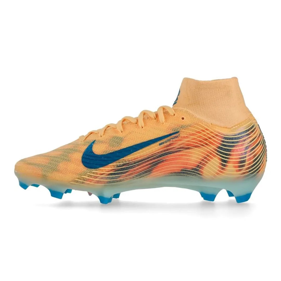 NIKE AIR ZOOM MERCURIAL SUPERFLY 10 ELITE FG MBAPPÉ PERSONAL EDITION - MELON TINT/NEO TURQUOISE/IGLOO