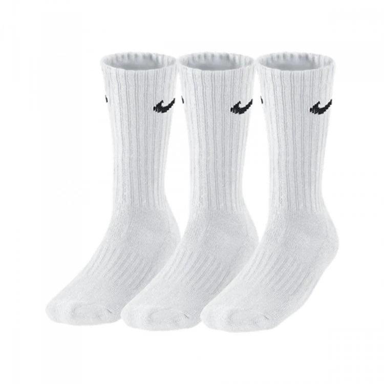 Socks Value Cotton Crew Training Sock (3 Pairs) White-Black